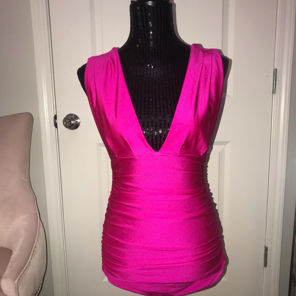 Hot pink night out dress! NEVER WORN